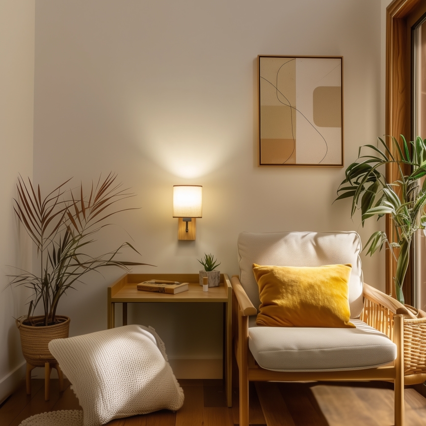 Brilagi - Kinkiet NUBILA WOOD 1xE27/25W/230V dąb/brązowy
