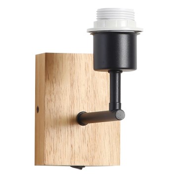 Brilagi - Kinkiet NUBILA WOOD 1xE27/25W/230V dąb/czarny