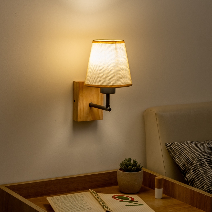 Brilagi - Kinkiet NUBILA WOOD 1xE27/25W/230V dąb/jasnobrązowy