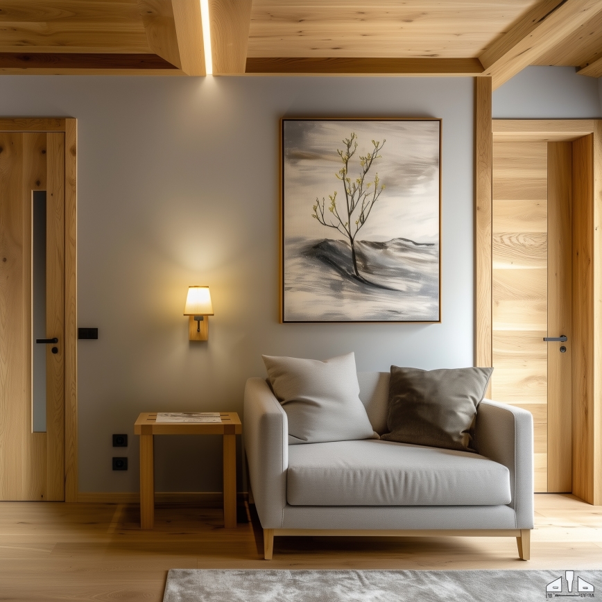 Brilagi - Kinkiet NUBILA WOOD 1xE27/25W/230V dąb/jasnobrązowy
