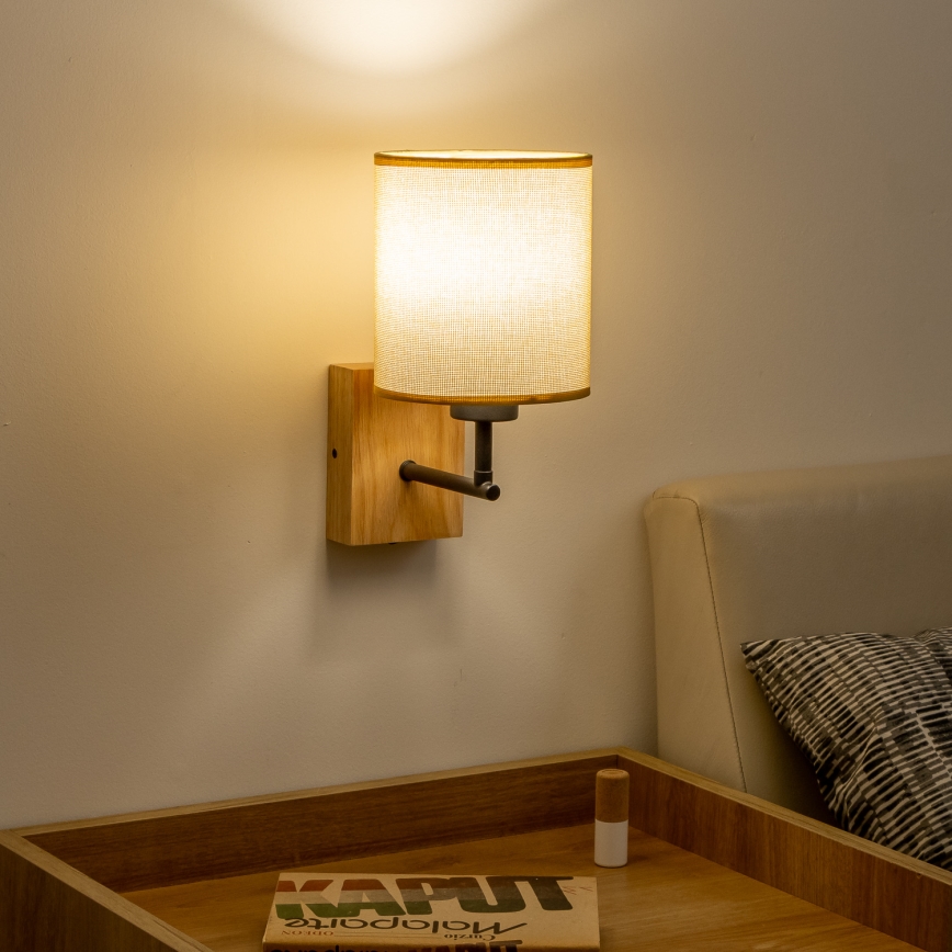 Brilagi - Kinkiet NUBILA WOOD 1xE27/25W/230V dąb/jasnobrązowy