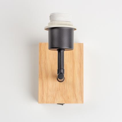 Brilagi - Kinkiet NUBILA WOOD 1xE27/25W/230V dąb/pompejska czerwony
