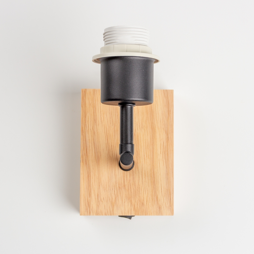 Brilagi - Kinkiet NUBILA WOOD 1xE27/25W/230V dąb/pompejska czerwony