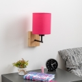 Brilagi - Kinkiet NUBILA WOOD 1xE27/25W/230V dąb/różowy