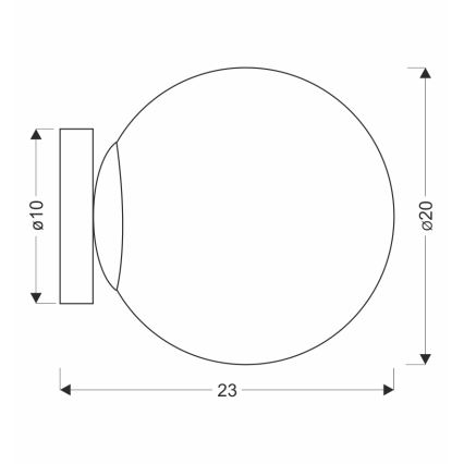 BRILAGI - Kinkiet POLOS 1xE27/40W/230V śr. 20 cm czarny
