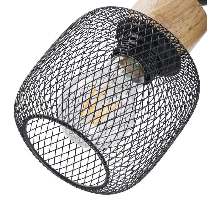 Brilagi - Kinkiet punktowy BASKLITE 1xE27/15W/230V drewno/czarny