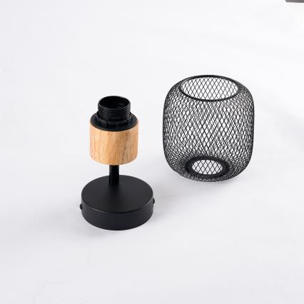 Brilagi - Kinkiet punktowy BASKLITE 1xE27/15W/230V drewno/czarny