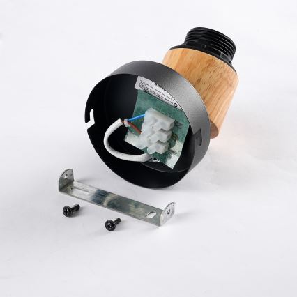 Brilagi - Kinkiet punktowy BASKLITE 1xE27/15W/230V drewno/czarny