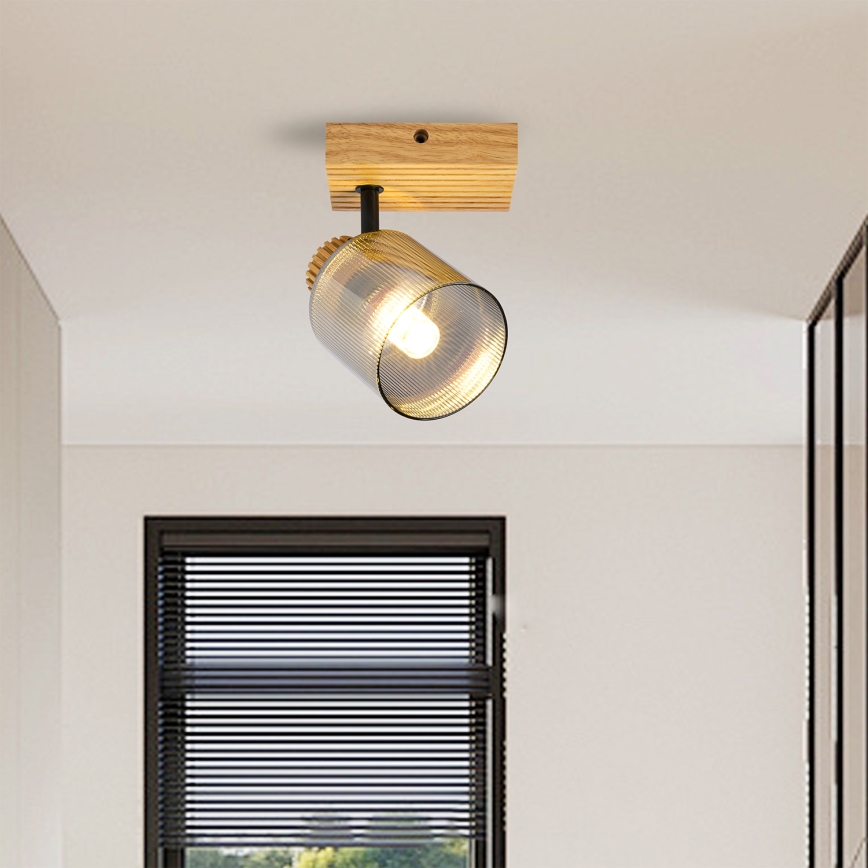 Brilagi - Kinkiet punktowy HYGGE 1xE14/15W/230V drewno kauczukowe/dymione