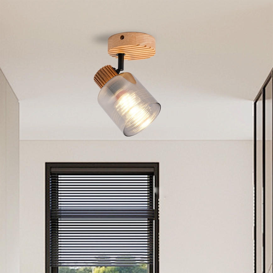 Brilagi - Kinkiet punktowy HYGGE 1xE14/15W/230V drewno/przydymiony