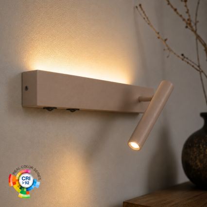BRILAGI - Kinkiet punktowy LED ARLIX LED/3W/230V + LED/7W, beżowy, CRI 90