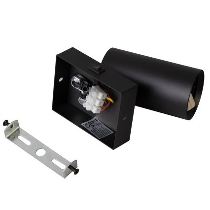 Brilagi - LED RGBW Ściemnialny kinkiet punktowy z włącznikiem SELE 1xGU10/4,8W/230V 3000K czarny + pilot zdalnego sterowania
