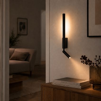 BRILAGI - Kinkiet punktowy LED VIXON LED/3W/230V + LED/5W czarny CRI 90