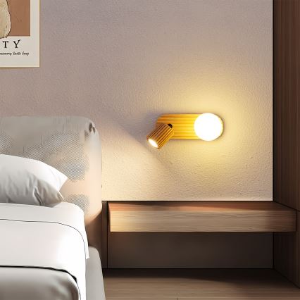 Brilagi - Kinkiet punktowy MODERN WOOD 1xG9/5W/230V + 1xGU10/8W drewno