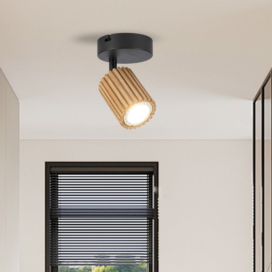 Brilagi - Kinkiet punktowy MODERN WOOD 1xGU10/8W/230V drewno/czarny