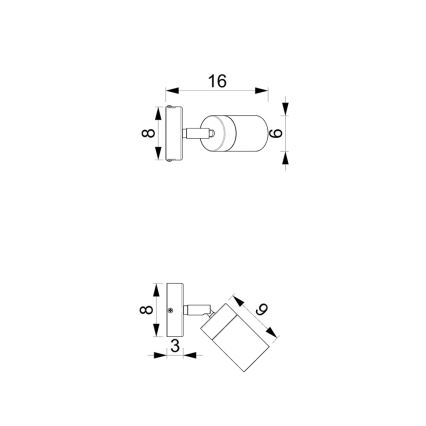 Brilagi - Kinkiet punktowy POKER 1xGU10/25W/230V zielony/złoty
