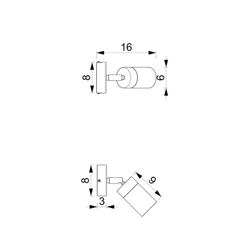 Brilagi - Kinkiet punktowy POKER 1xGU10/25W/230V zielony/złoty