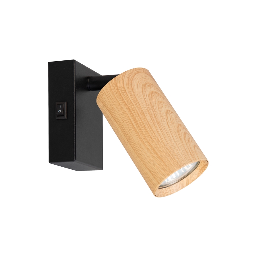 Brilagi - Kinkiet punktowy SELE 1xGU10/30W/230V czarny/dekor dębu