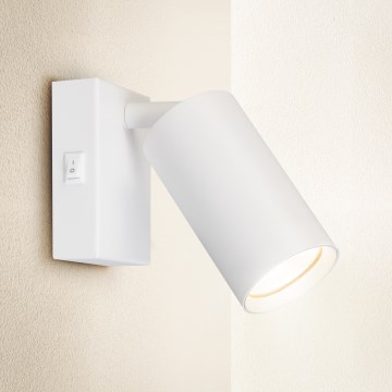 Brilagi - Kinkiet punktowy z wyłącznikiem SELE 1xGU10/30W/230V biały
