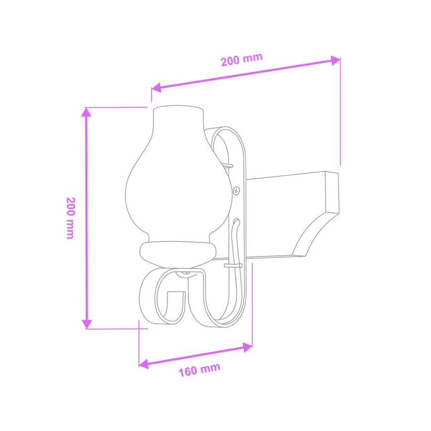 Brilagi - Kinkiet QUEEN 1xE14/40W/230V buk