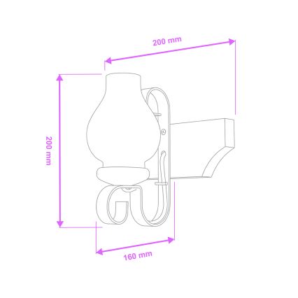 Brilagi - Kinkiet QUEEN 1xE14/40W/230V buk/kremowy