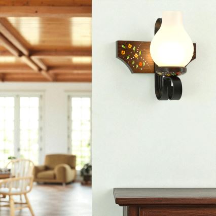 Brilagi - Kinkiet QUEEN 1xE14/40W/230V buk/wenge