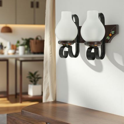 Brilagi - Kinkiet QUEEN 2xE14/40W/230V buk/wenge