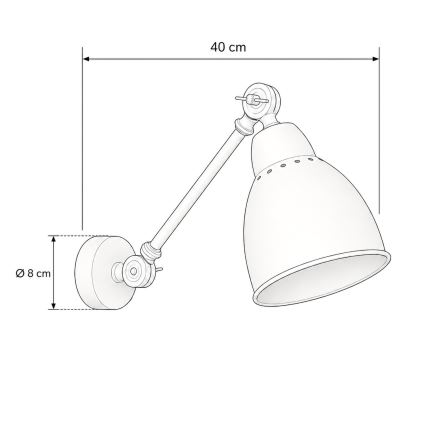 BRILAGI - Kinkiet QUILL 1xE27/40W/230V 40 cm biały