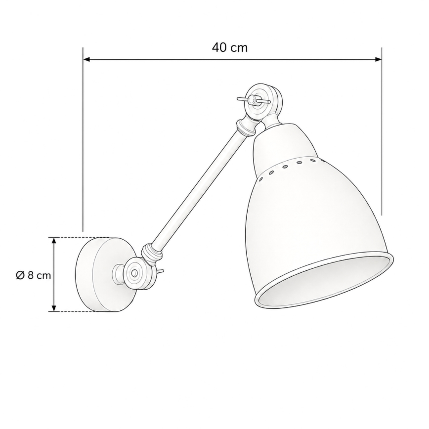 BRILAGI - Kinkiet QUILL 1xE27/40W/230V 40 cm biały