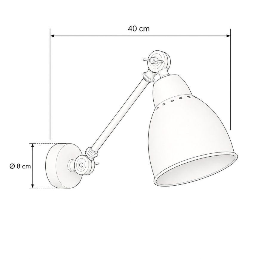 BRILAGI - Kinkiet QUILL 1xE27/40W/230V 40 cm czarny