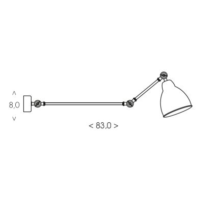Brilagi - Kinkiet QUILL 1xE27/40W/230V 83 cm czarny
