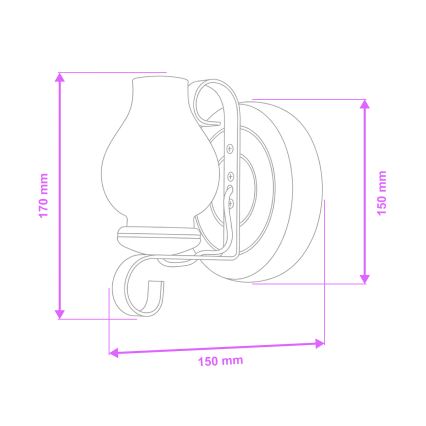 Brilagi - Kinkiet ROATA APLICA 1xE14/40W/230V buk