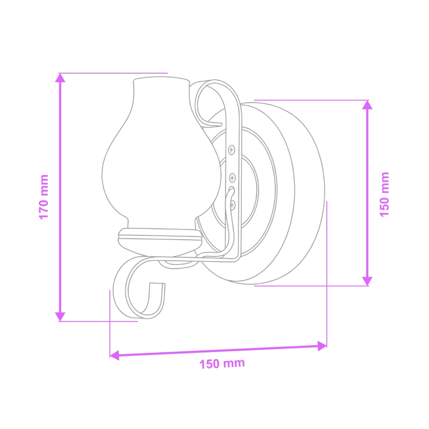 Brilagi - Kinkiet ROATA APLICA 1xE14/40W/230V buk