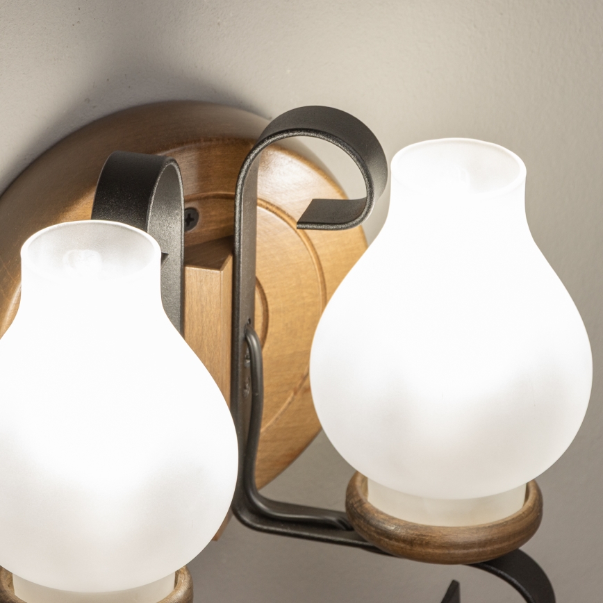 Brilagi - Kinkiet ROATA APLICA 2xE14/40W/230V buk/orzech