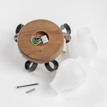 Brilagi - Kinkiet ROATA APLICA 2xE14/40W/230V buk/orzech