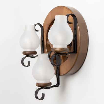 Brilagi - Kinkiet ROATA APLICA 3xE14/40W/230V buk/orzech