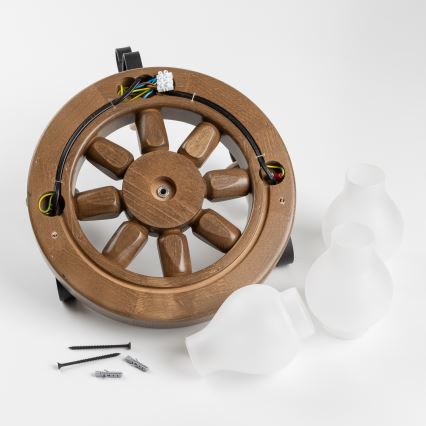 Brilagi - Kinkiet ROATA APLICA 3xE14/40W/230V buk/orzech