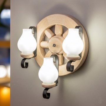 Brilagi - Kinkiet ROATA APLICA 3xE14/40W/230V dąb