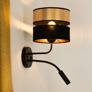 Brilagi - Kinkiet ROYAL 1xE27/15W/230V + 1xG9/3W czarny/złoty