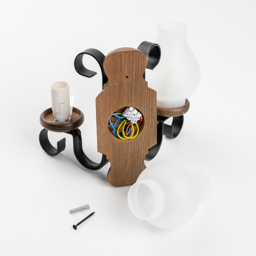 Brilagi - Kinkiet RUSTIC 2xE14/40W/230V buk/orzech