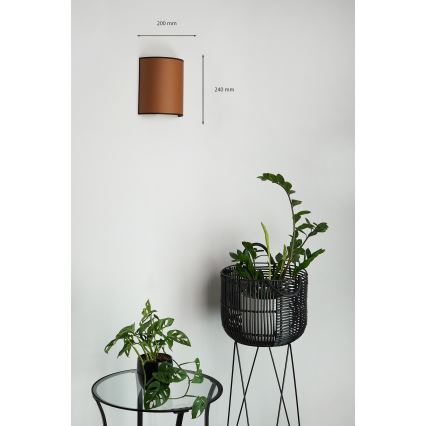 Brilagi - Kinkiet SEMI 1xE27/15W/230V śr. 20 cm brązowy