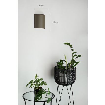 Brilagi - Kinkiet SEMI 1xE27/15W/230V śr. 20 cm brązowy