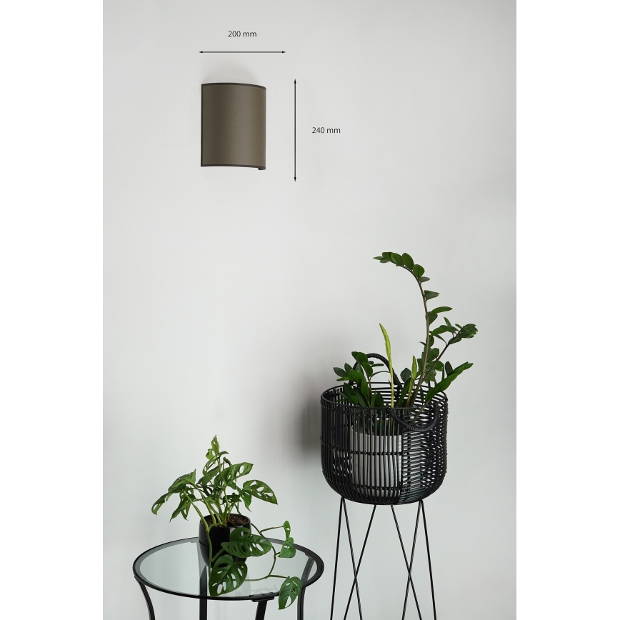 Brilagi - Kinkiet SEMI 1xE27/15W/230V śr. 20 cm brązowy