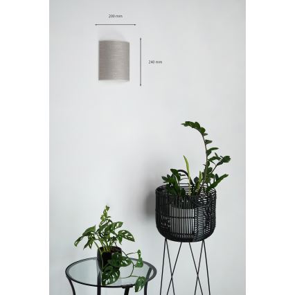 Brilagi - Kinkiet SEMI 1xE27/15W/230V śr. 20 cm ciemnoszary