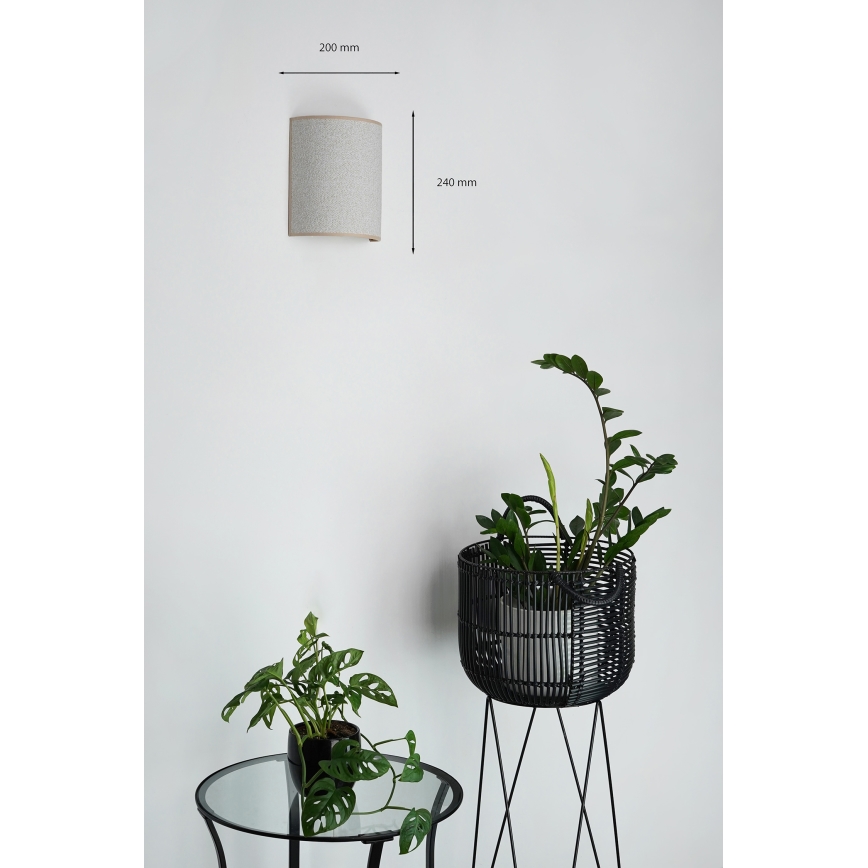 Brilagi - Kinkiet SEMI 1xE27/15W/230V śr. 20 cm jasnoszary