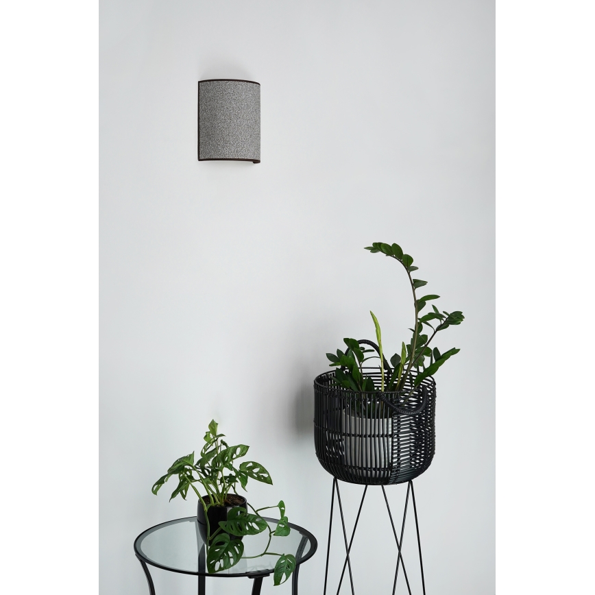 Brilagi - Kinkiet SEMI 1xE27/15W/230V śr. 20 cm szary