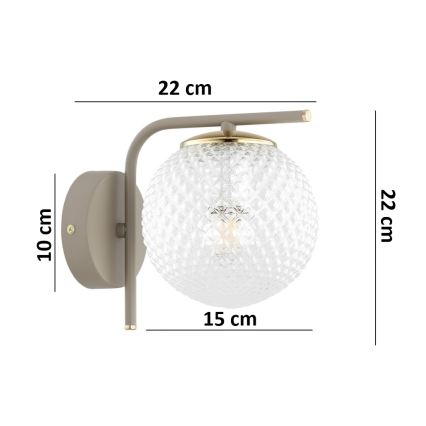 Brilagi - Kinkiet STELLA 1xE27/60W/230V beżowa/złota