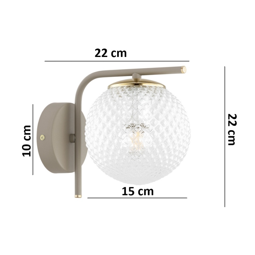 Brilagi - Kinkiet STELLA 1xE27/60W/230V beżowa/złota