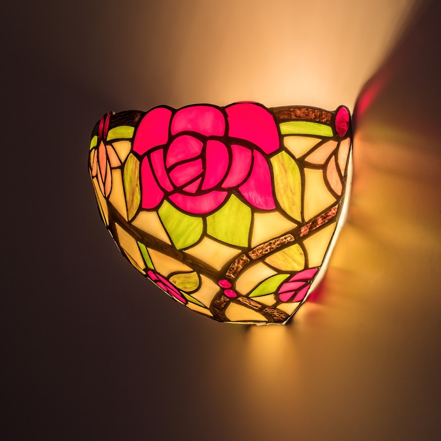 Brilagi - Kinkiet Tiffany witrażowy GARLAN 1xE14/40W/230V