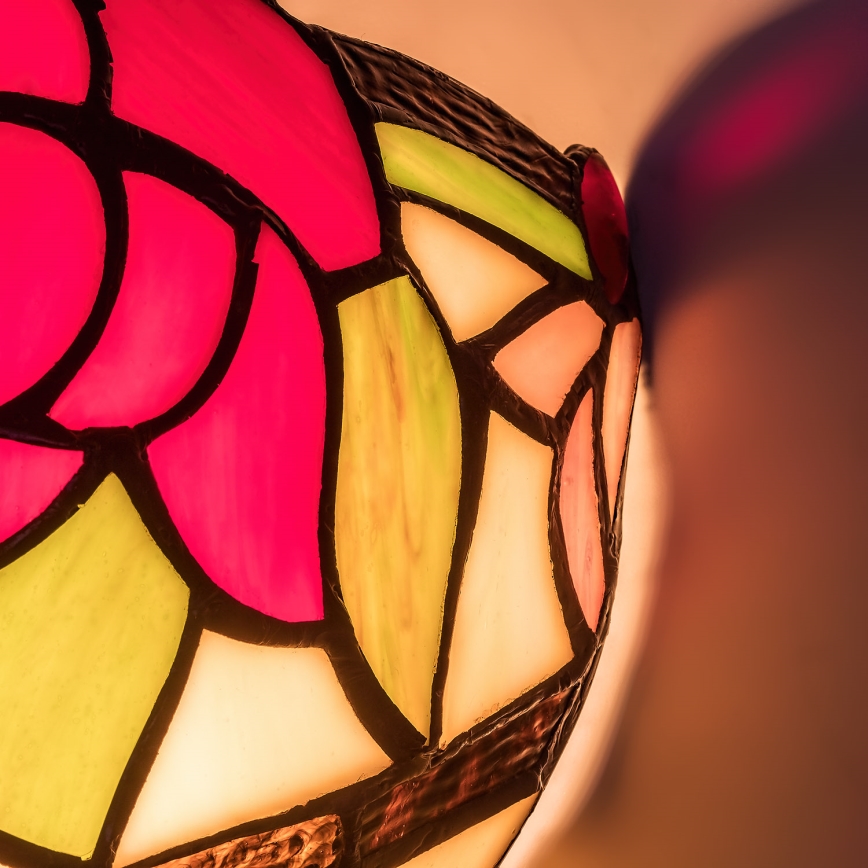 Brilagi - Kinkiet Tiffany witrażowy GARLAN 1xE14/40W/230V